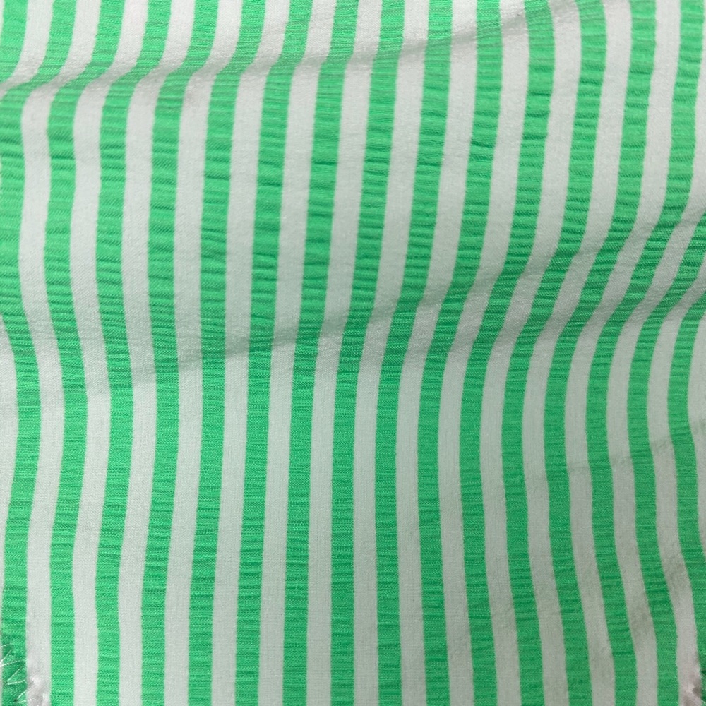 Aerie Green Seersucker Stripe Cheeky Bottom Large - Picture 5 of 13